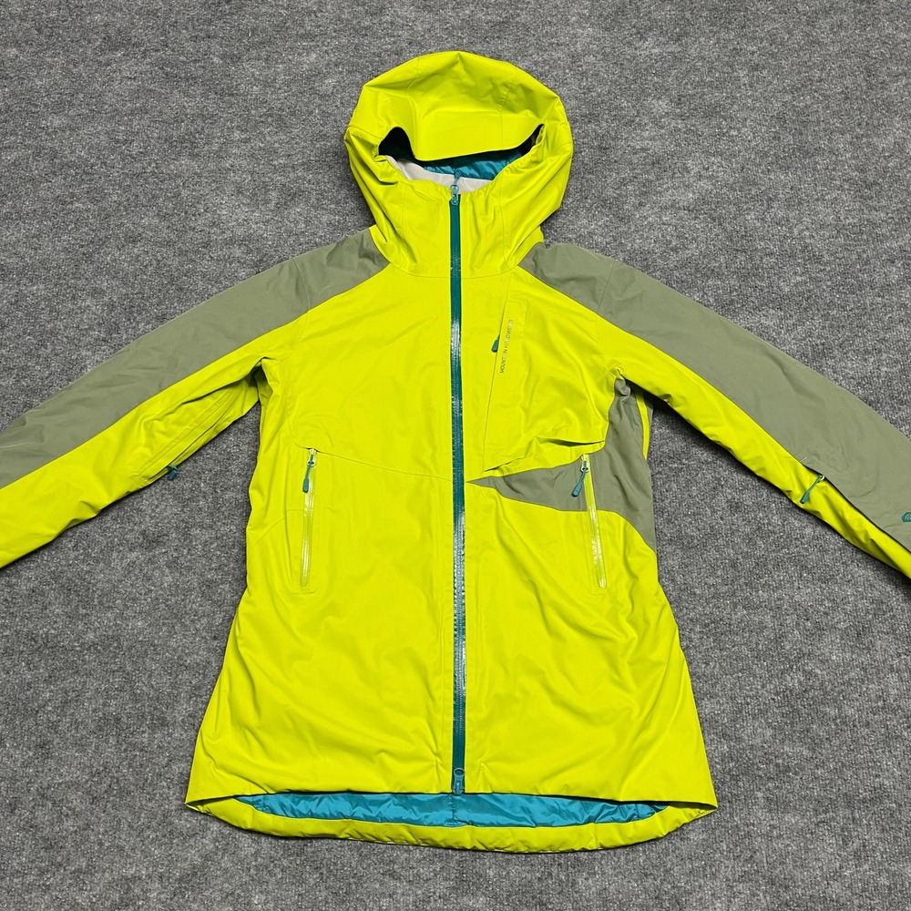 Mountain Hardwear Jacket Womens Medium Neon Yellow Polara Insulated RECCO Ski - Picture 3 of 16